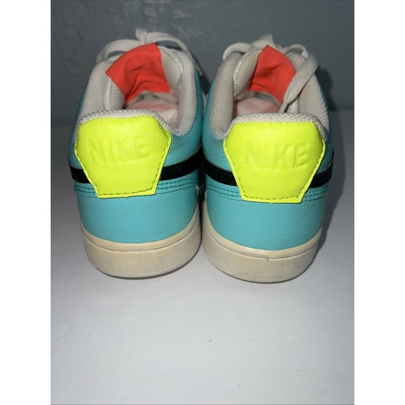 Nike Womens Court Vision Lo White Aqua Black Green Size 7.5 Shoes CZ9352-100 - Picture 4 of 9